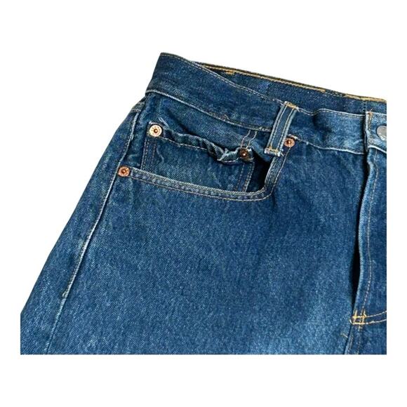 Vintage Levi’s 501 Reconstructed Straight Leg Cropped Jeans 30 - Picture 5 of 12